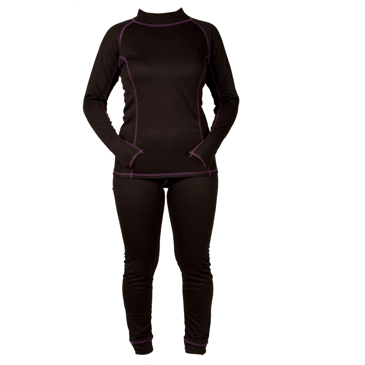 Five Seasons Black Amira Womens Base Layer Set