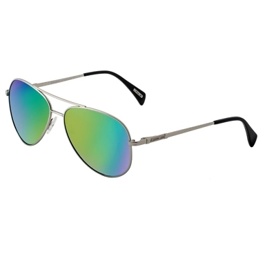 Dirty Dog Silver & Green Fusion Maverick Polarised Sunglasses