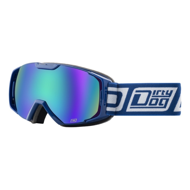 Dirty Dog Navy/Green Fusion Mirror Velocity Junior Goggles