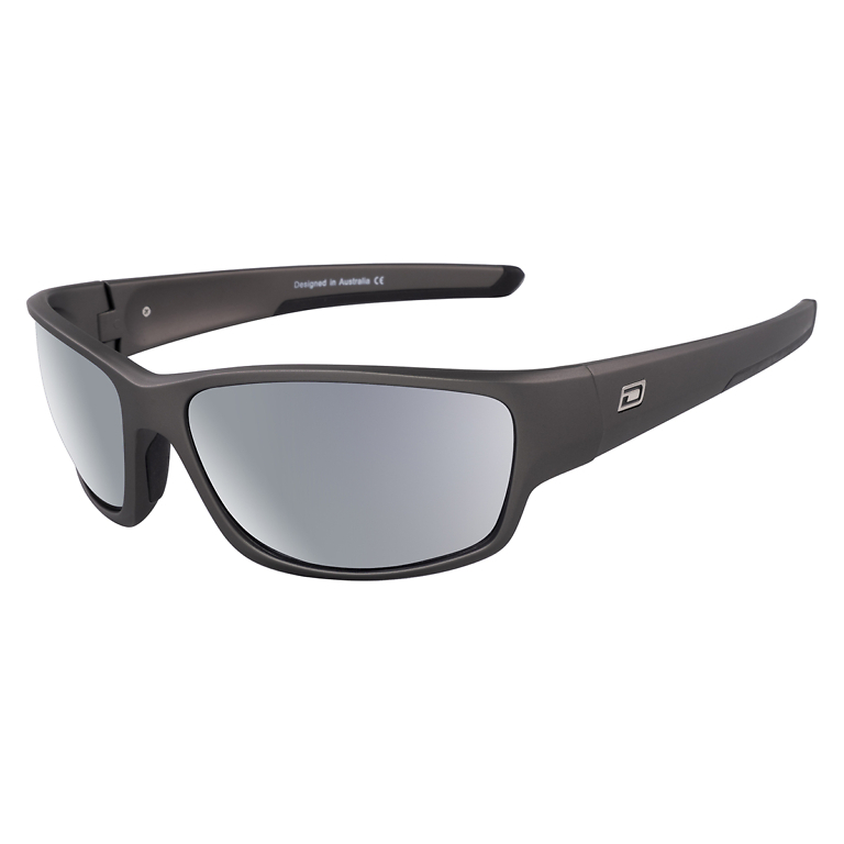 Dirty Dog Sport Chain Matt Dark Grey Silver Mirror Polarised Sunglasses