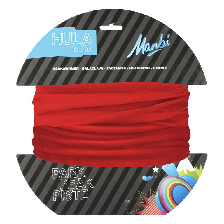 Manbi Plain True Red Hula Halfie Neckwarmer