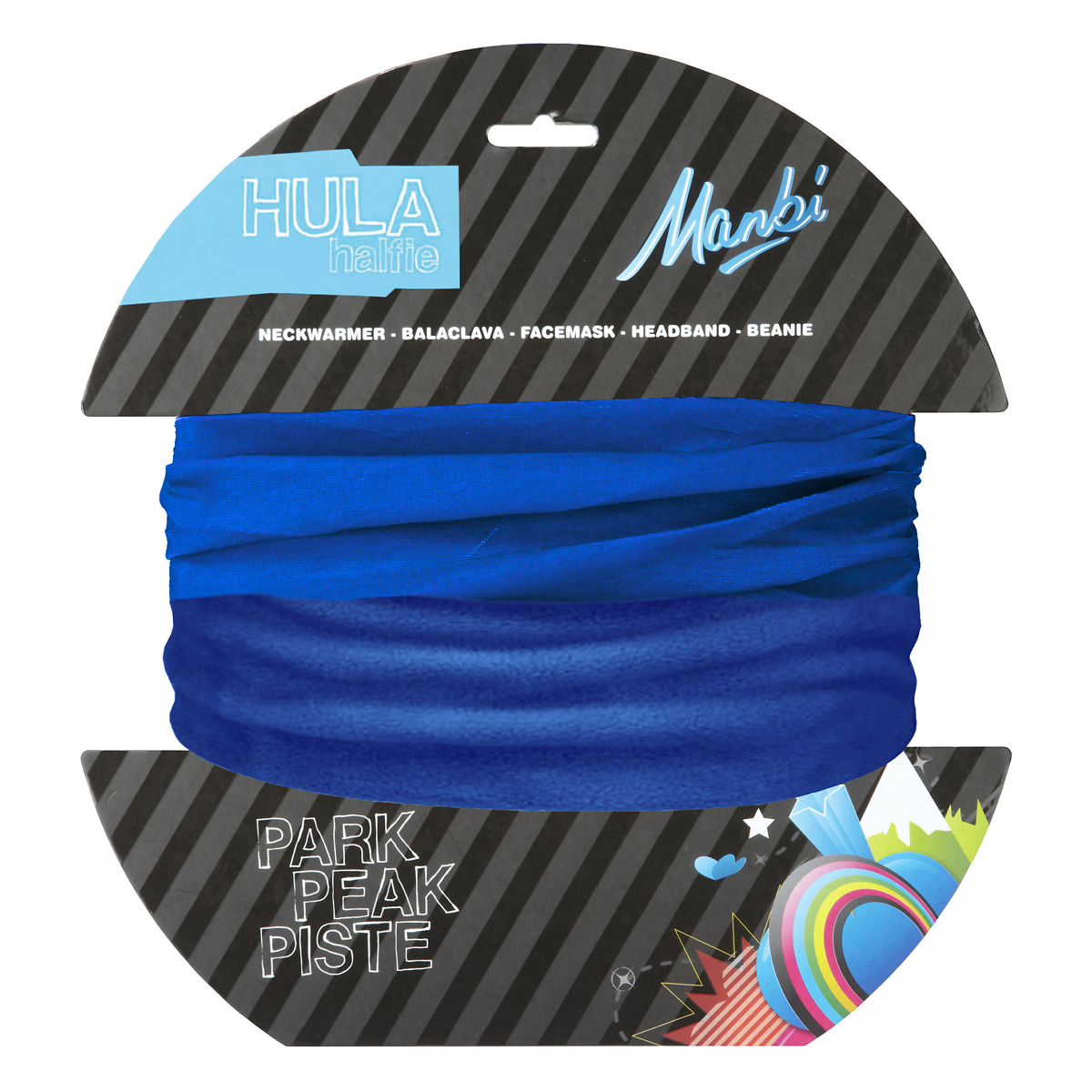 Manbi Plain Olympic Blue Junior Hula Halfie Neckwarmer