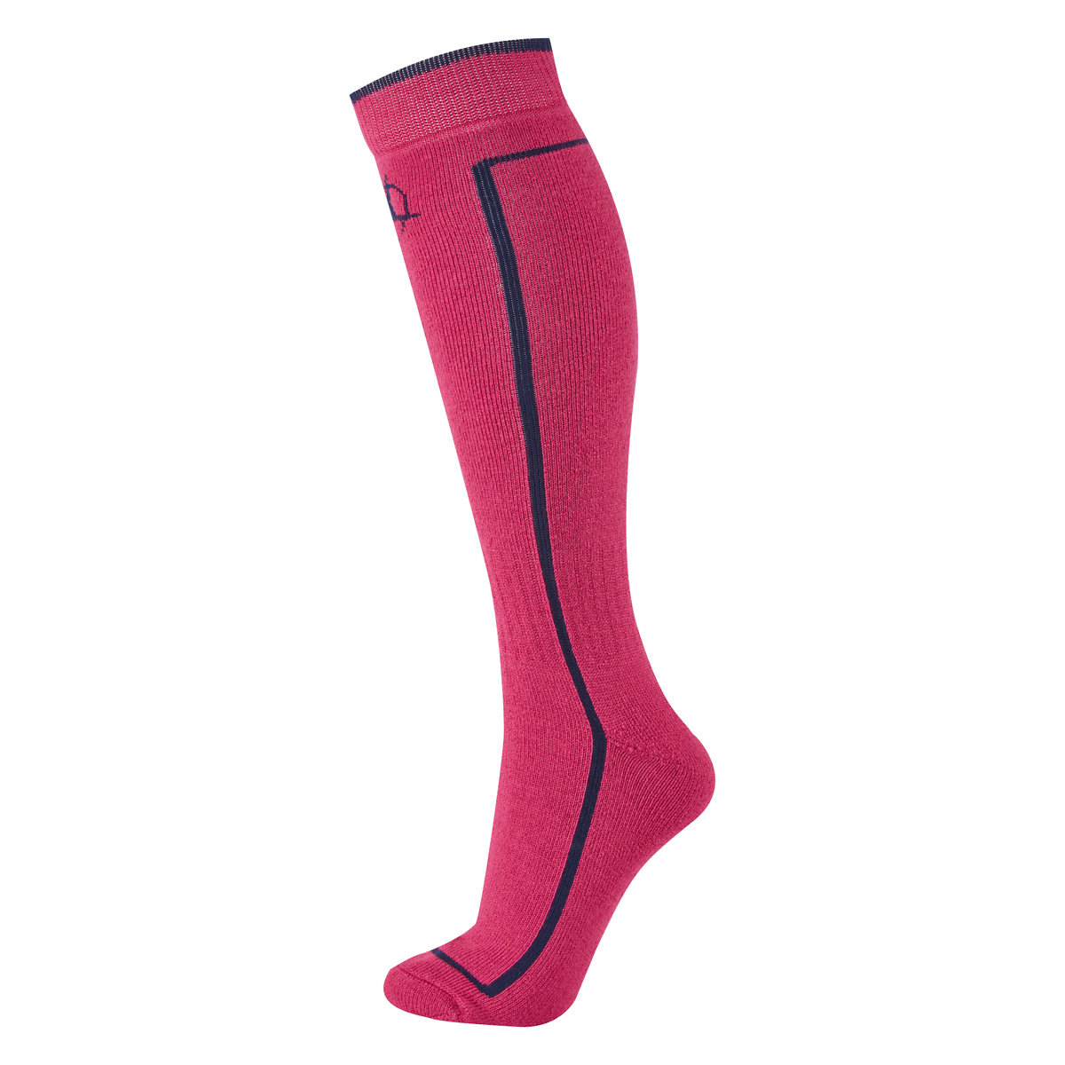 Manbi Raspberry/Navy Performance Ski Sock