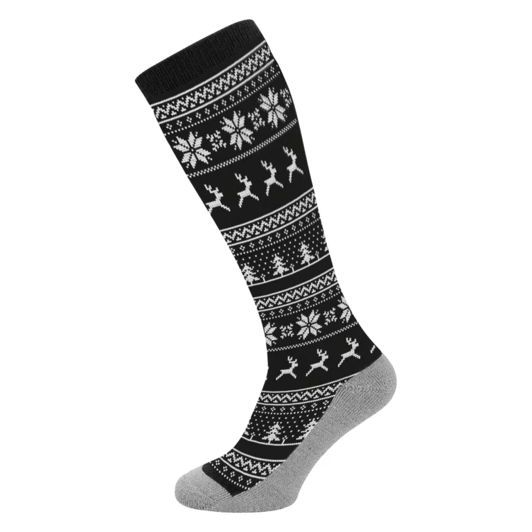 Manbi Black Alpine Performance Ski Sock