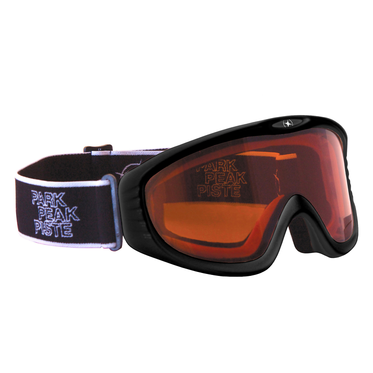 Manbi Black Gloss/Orange Vulcan Goggles