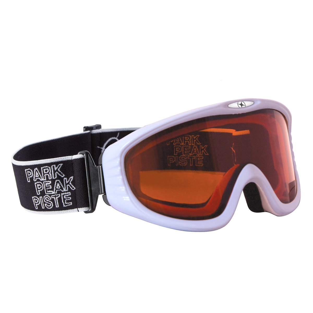 Manbi White Gloss/Orange Vulcan Goggles