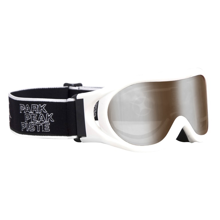 Manbi White Gloss/Silver Mirror Whizz Goggles