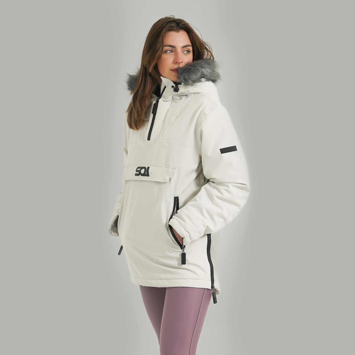 SQI Winter White DEZЭ’RT Unisex Winter Jacket