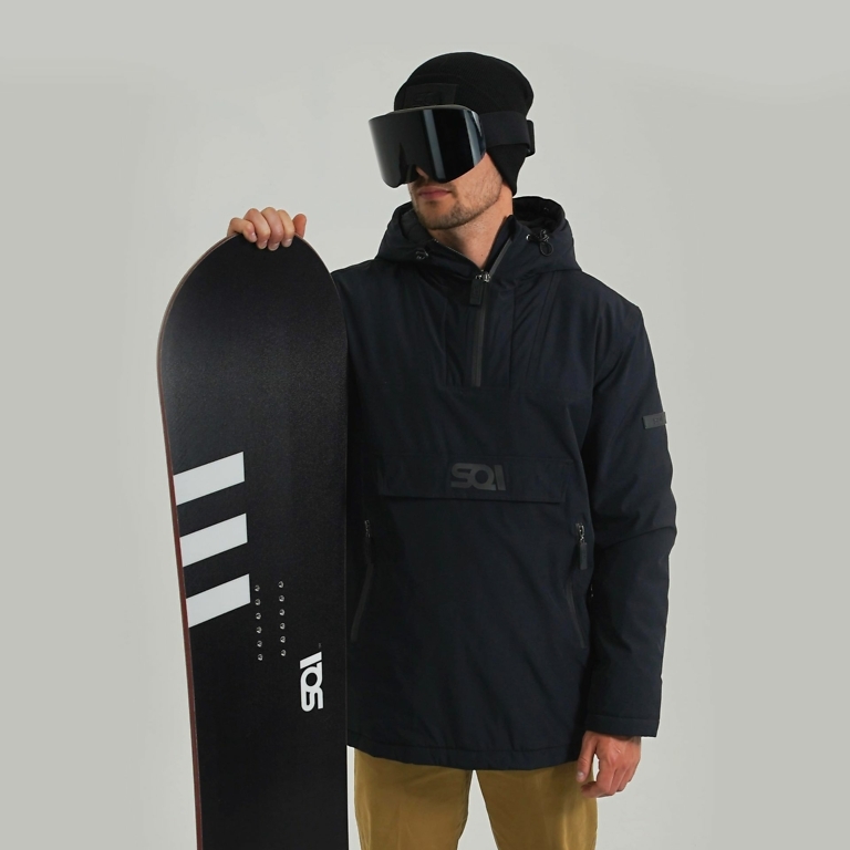 SQI Black V∅lCaЙIK Unisex Winter Jacket