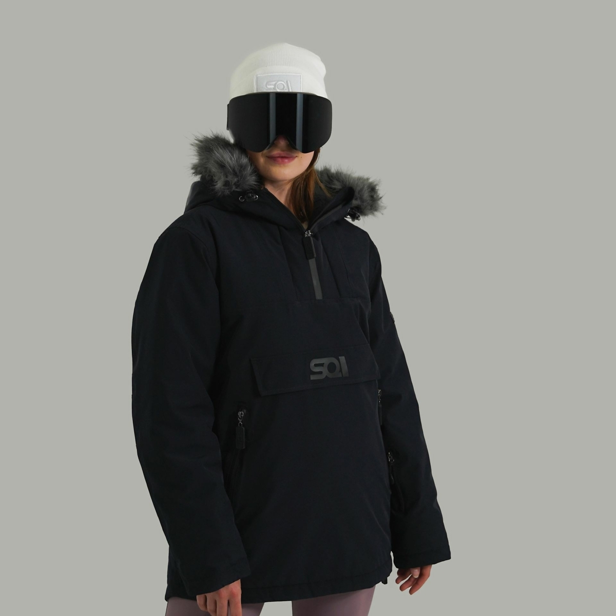 SQI Black DEZЭ’RT Unisex Winter Jacket