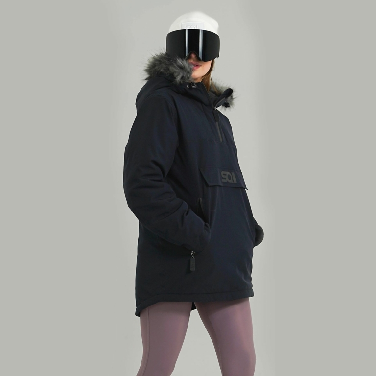 SQI Black DEZЭ'RT Unisex Winter Jacket