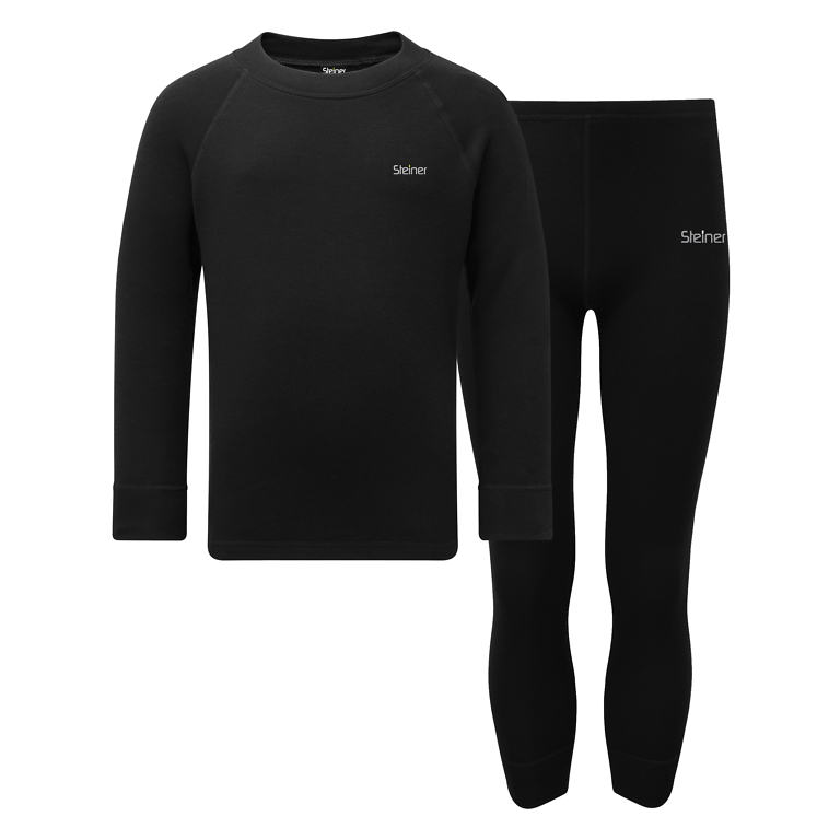 Steiner Black Soft-Tech Kids Base Layer Set