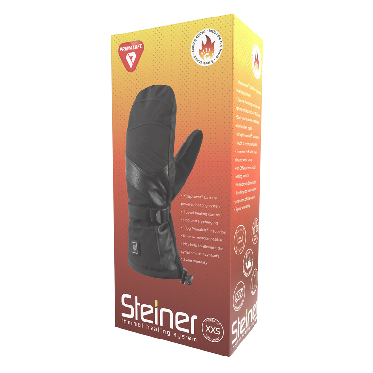 *NEW SEASON* Steiner Black Heated Radiator Adults Mitten