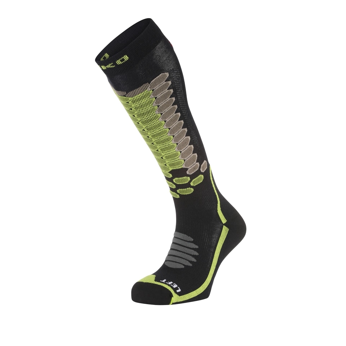 TEKO Black/Lime Merino Light Cushion All Mountain Socks