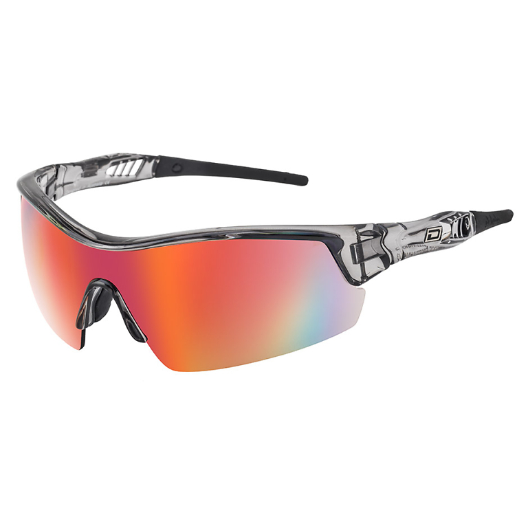 Dirty Dog Edge Sport Crystal Black Grey/Red Fusion Mirror Polarised Sunglasses