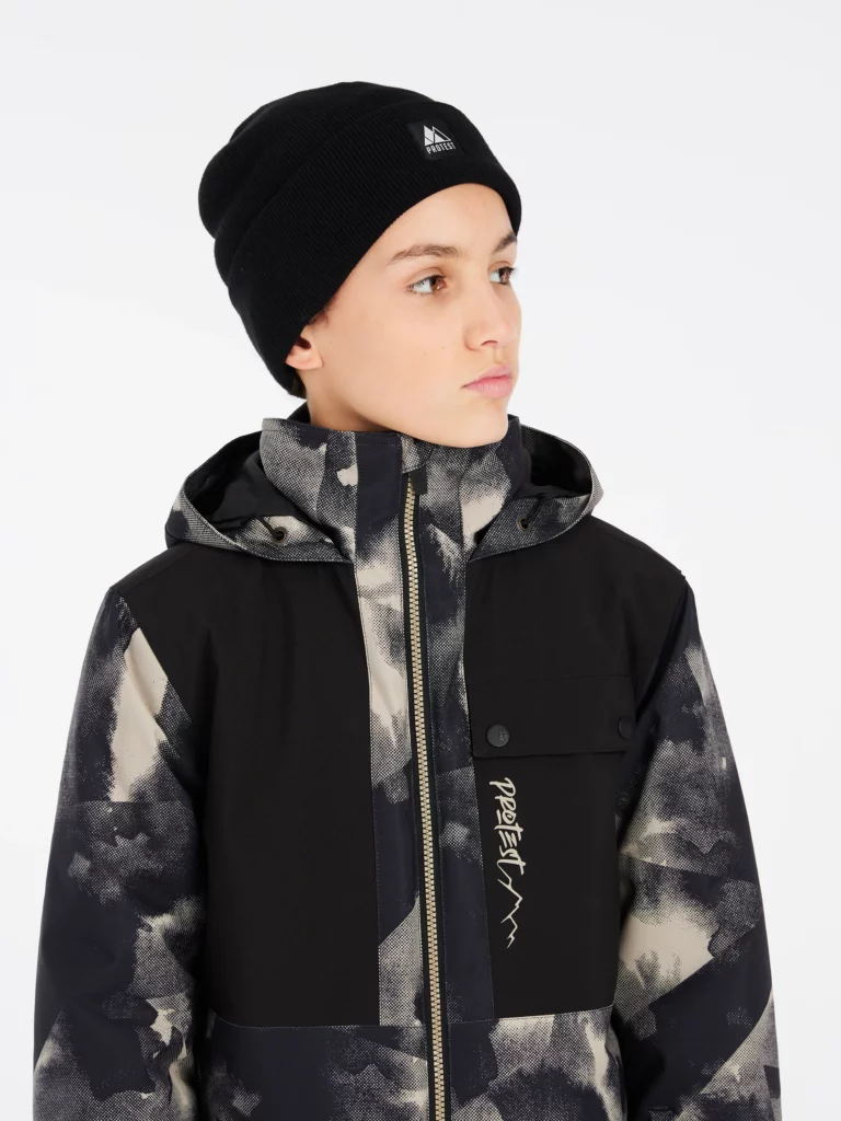 *NEW* Protest Black Wolve Boys Snow Jacket